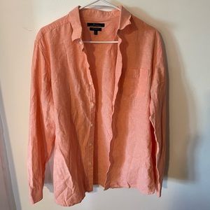 Marc Anthony Linen Blend Slim fit Medium Peach color